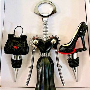 WILD EYE DESIGNS FASHION WINE SET STOPPER CORK